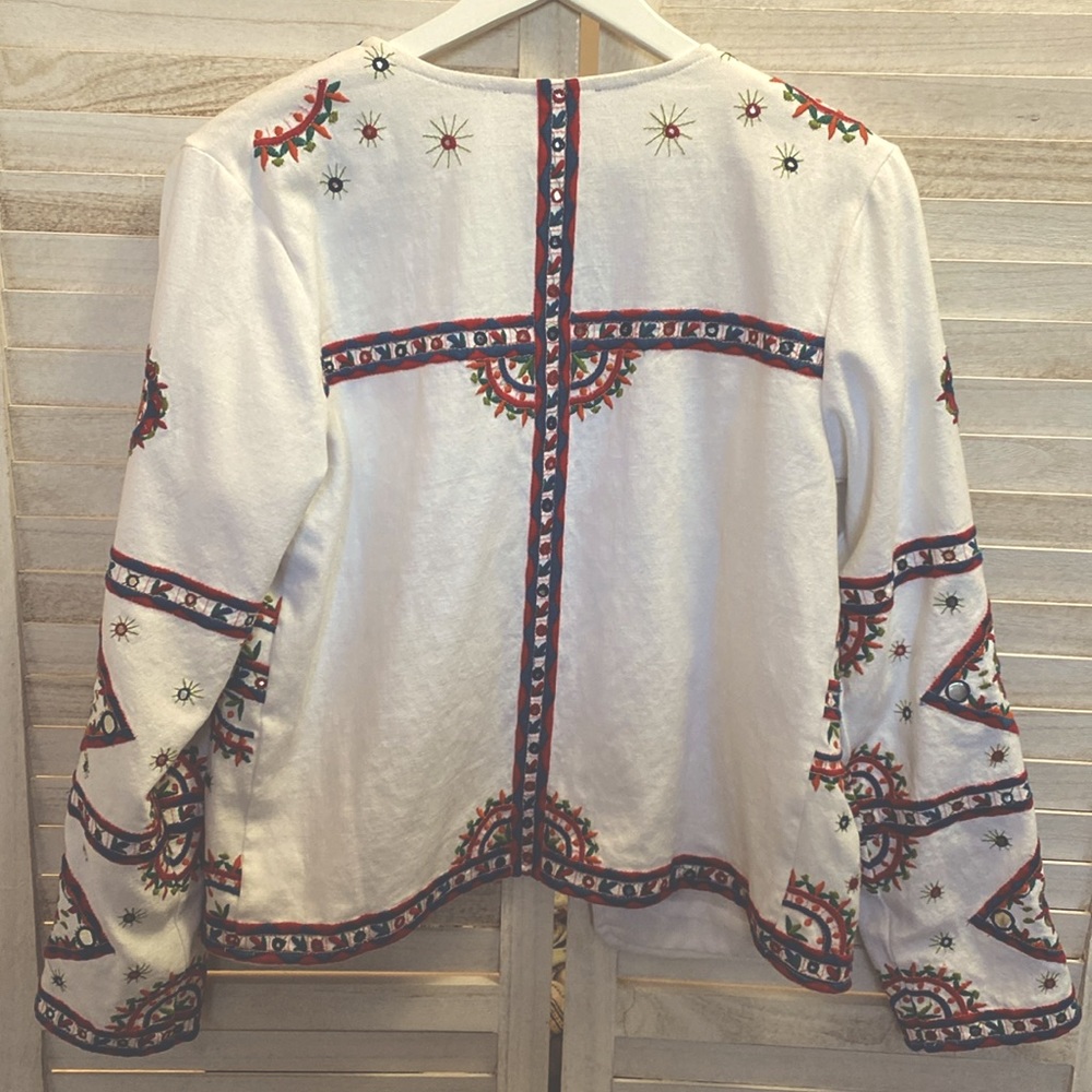 NWT Soft Surroundings Boho “lxtapa” Festival Embroidered Jacket Size Small - Picture 6 of 10